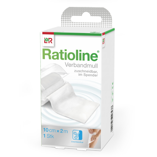 RATIOLINE acute 10 cmx2 m Verbandmull gerollt