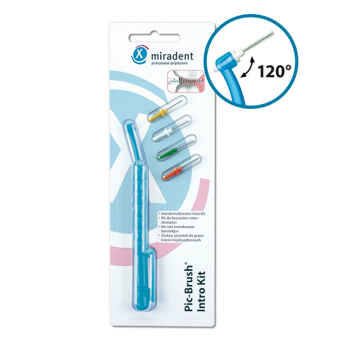 MIRADENT Interd.Pic-Brush Intro Kit 1H+4B.blau