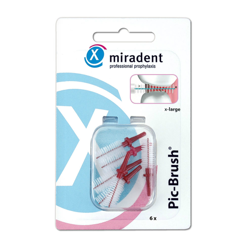 MIRADENT Interd.Pic-Brush Ersatzb.x-large bordeaux