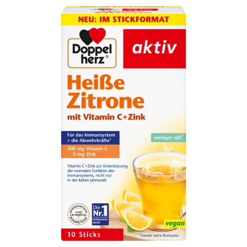 DOPPELHERZ heiße Zitrone Vitamin C+Zink Granulat