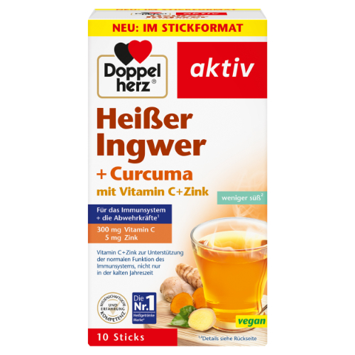 DOPPELHERZ heißer Ingwer+Curcuma Beutel